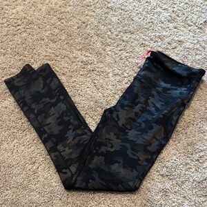 SPANX Faux Leather Camouflage Leggings